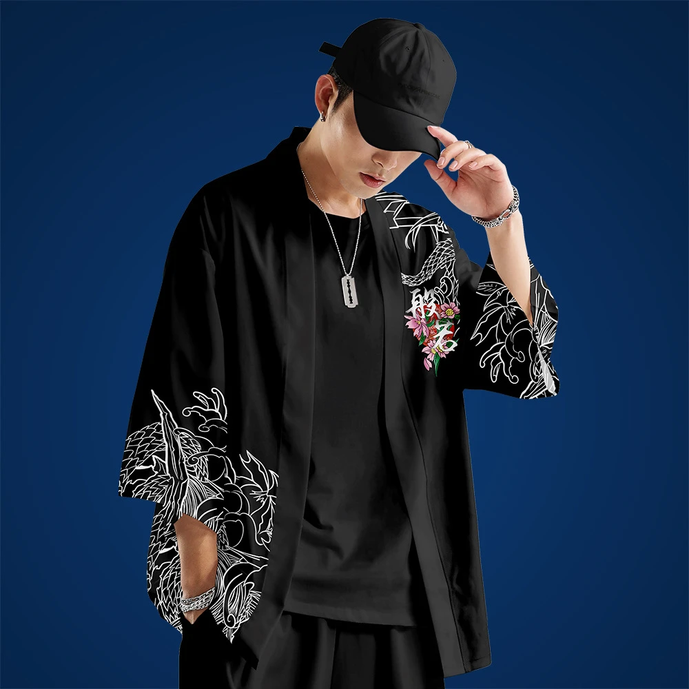 Japanese Samurai Kimono Set Kendo Gi Hakama Pants Haori Jacket Cosplay Costume