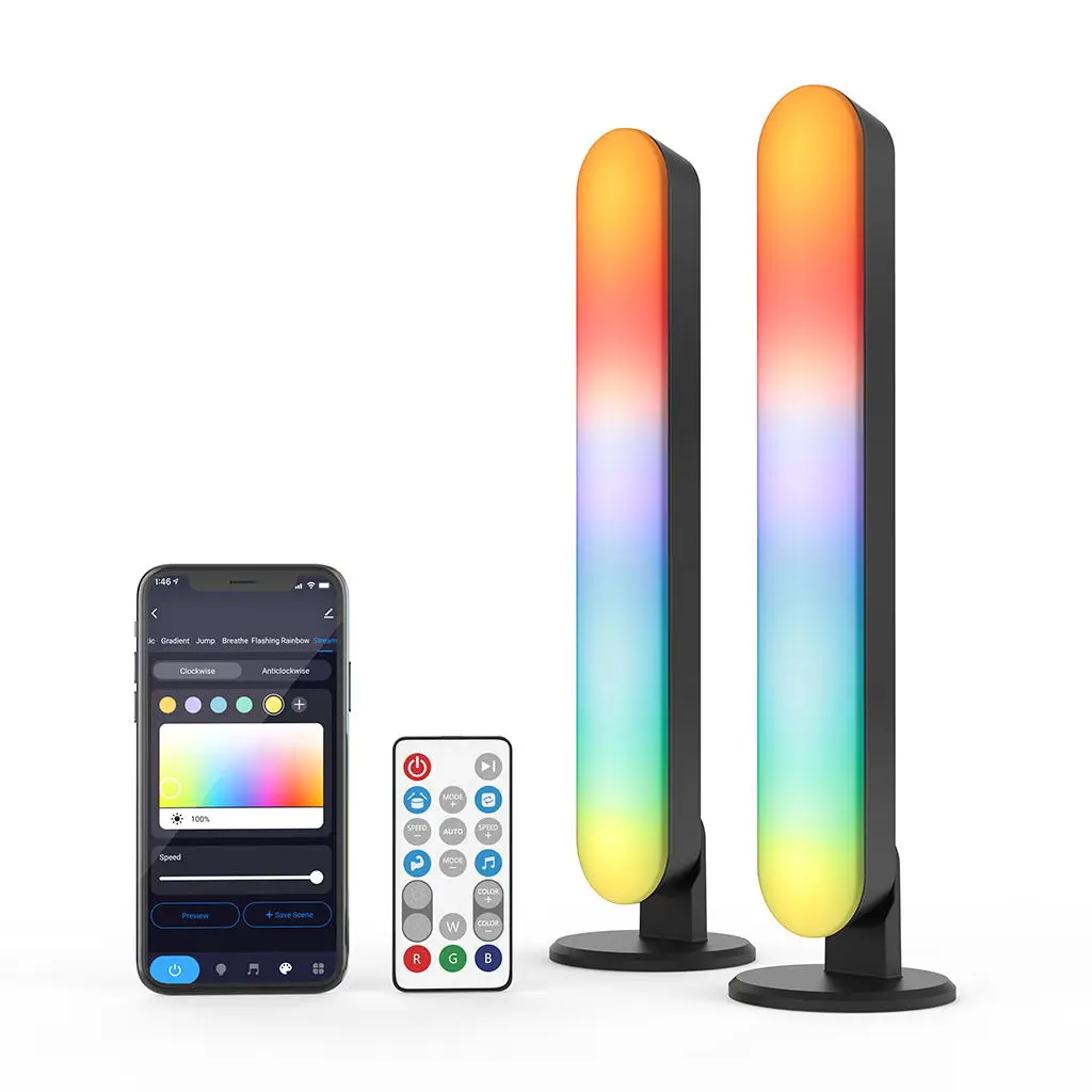 New Led Ambient Light Bar,App Remote Magical Colors Changeable Music ...