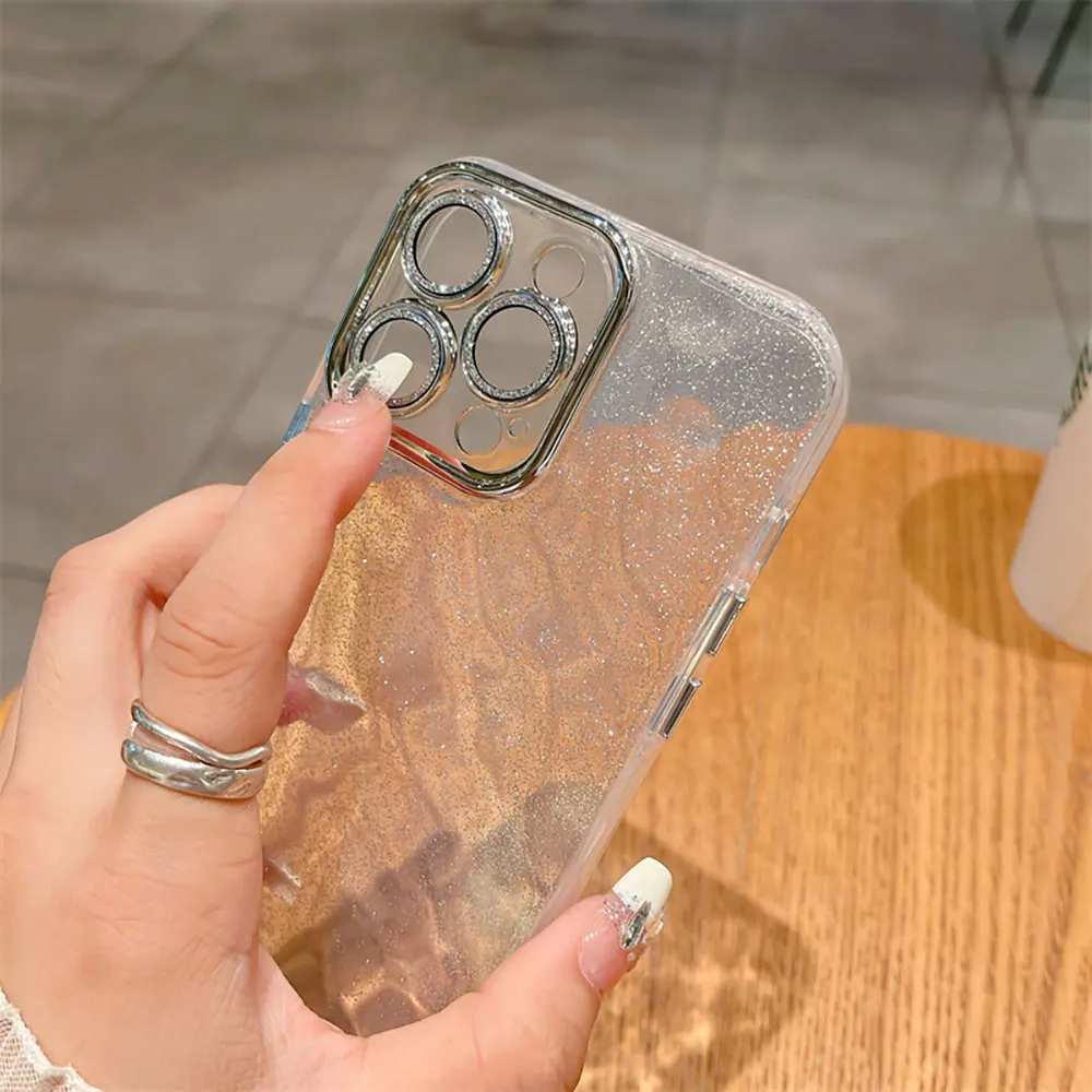 Transparent Phone Case For Iphone 15 14 13 12 11 Xr Xs Max Pro Plus Simple Electroplate Bling Cases Luxury Sjk452 Laudtec manufacture