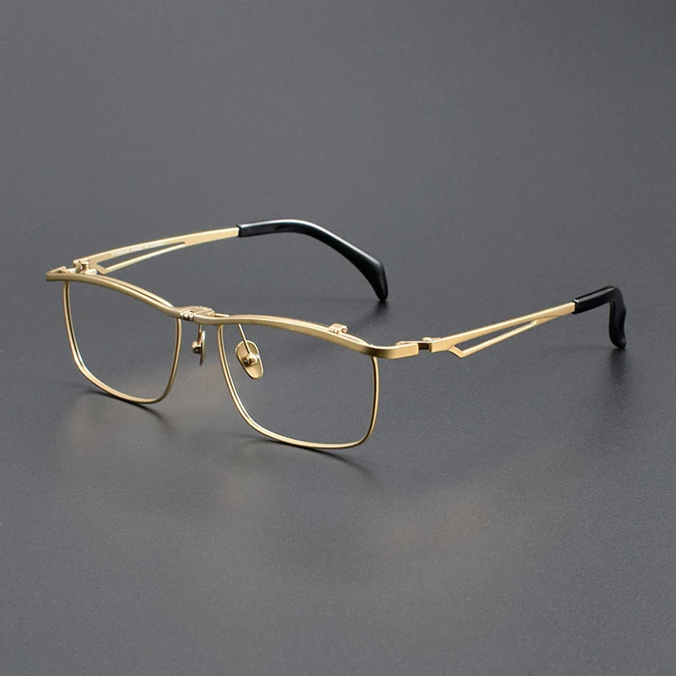 180° Flip-Up Titanium Eyeglass Frame for Reading