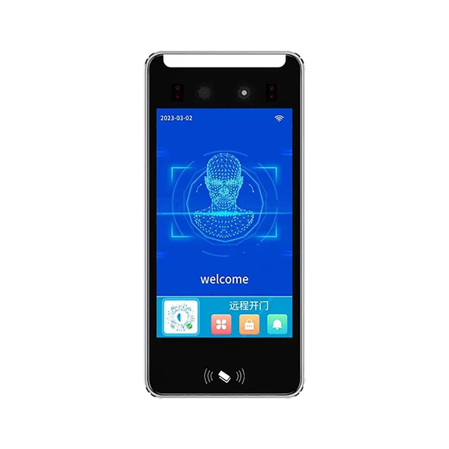 5 Inch Biometric Access Control System Face Recognition Swipe Card Fingerprint ID Customizable Logo Waterproof-for Secure