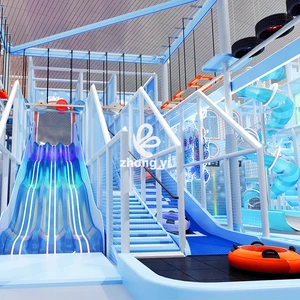 Modern Indoor Playground Equipment for Kids - Custom Snow Theme Design with Large Slide, Commercial Play Area
