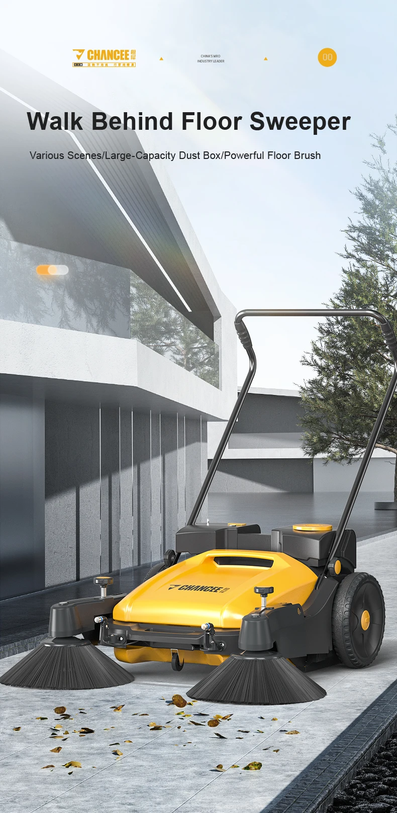 U90 Road Cleaning Machine Mini Manual Cordless Floor Sweeper Commercial ...