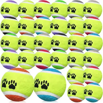 Factory Price Customized Color Rubber Dog Interactive Chew Toys Pet Tennis Ball For Training