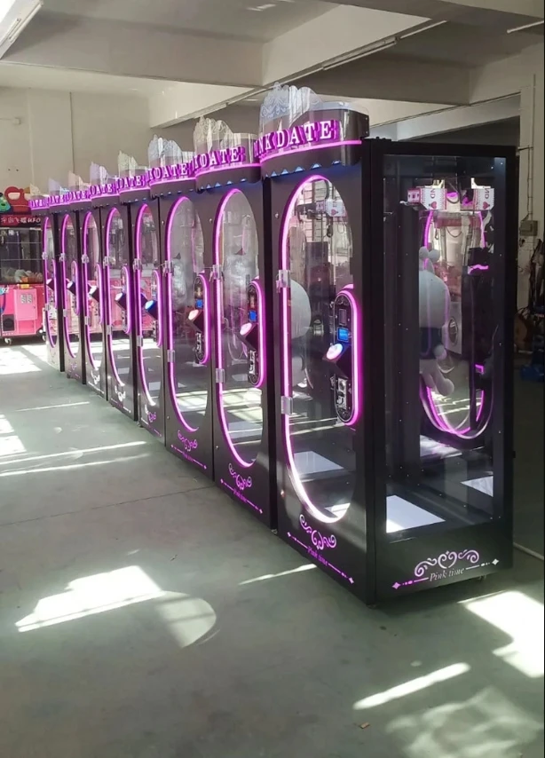 Pink Date Cutter Gift Games Scissors Machine Doll Game Pink Date Unterhaltungs Automat Jumbo Plush Claw Crane Machine