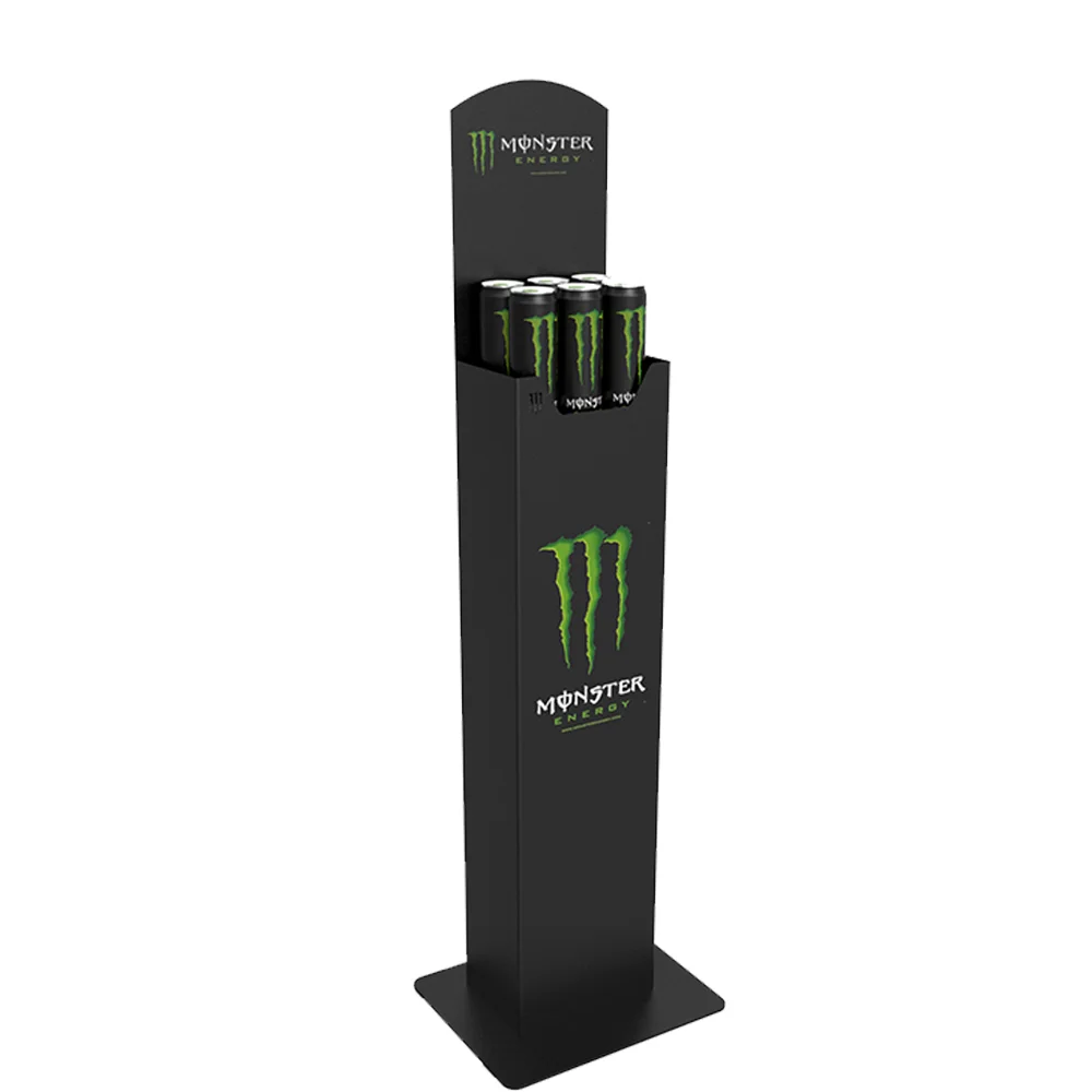 Bevis Metal Beverage  Display Stand Vertical Vendor Rising Shelf for Bottle and Can Storage for Store