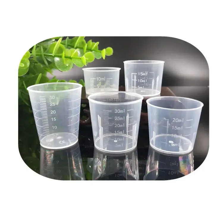 Misurini in Plastica da 10ml a 30ml con Scala, Materiale PP, per Medicina e Laboratorio, Utilizzo in Cucina per Miscelazione