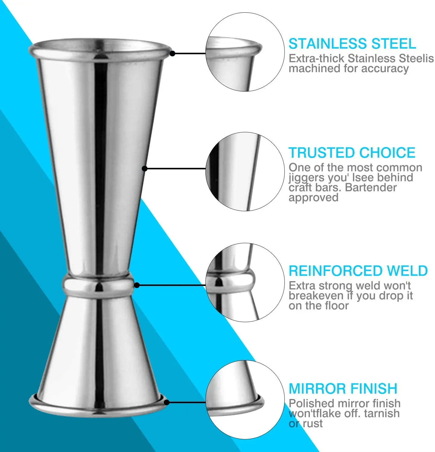 Bar Measure Tool 304 Stainless Steel Japanese Double Cocktail Jigger