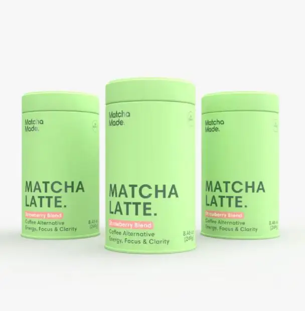 Custom printing vintage airtight matcha packaging coffee powder tin can luxury sealed large double lid tea tin canister manufacture