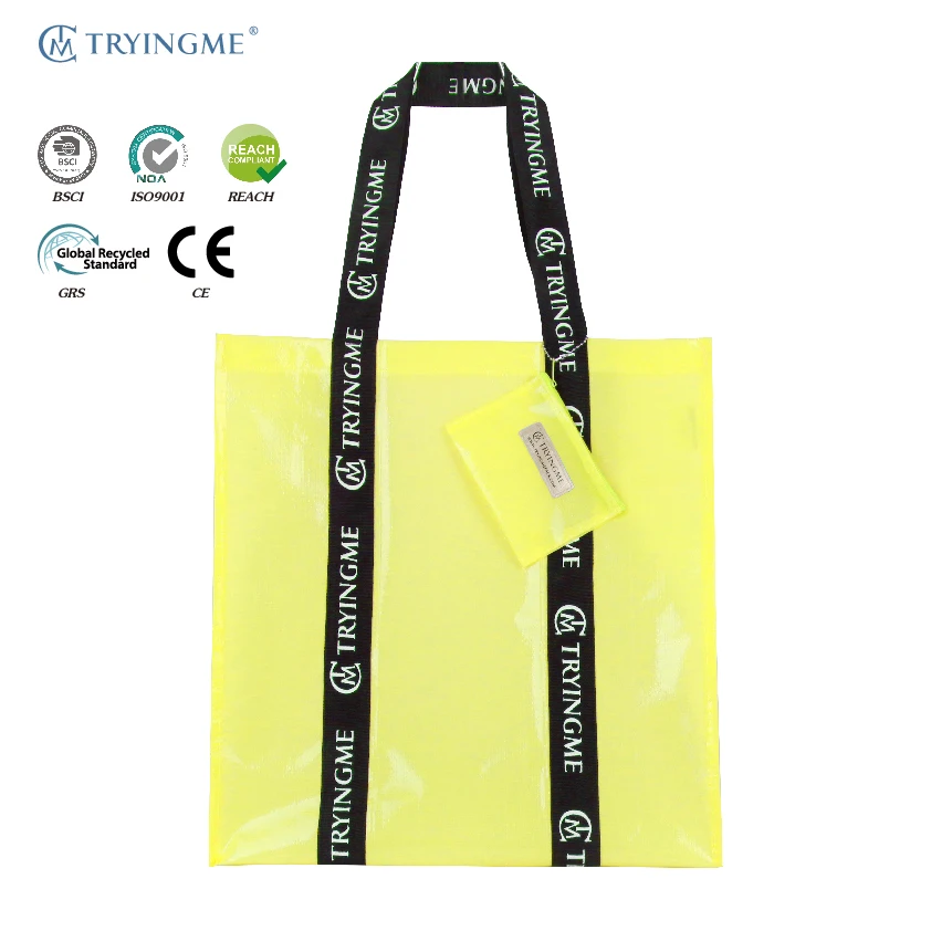 Custom Designed Durable Laminated PP Woven Tote Bag Large-Capacity Recycled Shopping Promotional Bag