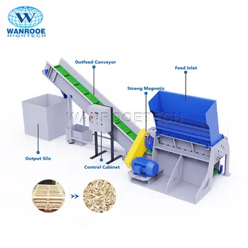 100-1500kg/h Waste Wood Pallet Shredder Machine Wood Chipper Crusher Wood Shredder Machine