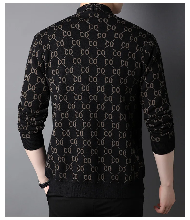 Custom Chunky Cardigan Sweater For Men Plus Size Long Sleeve Cardigan Pour Hommes