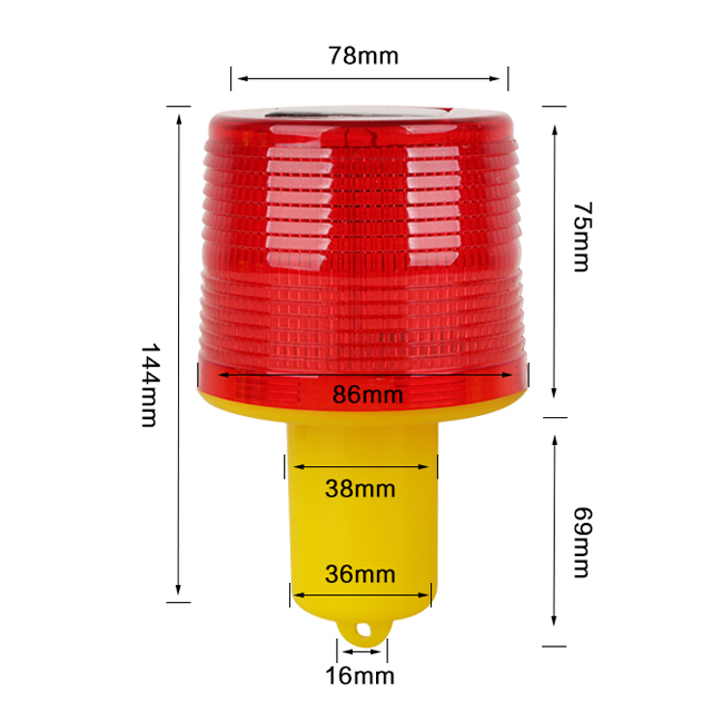 Предупредительный проблесковый фонарь на солнечной батарее, предупредительный стробоскоп, предупреждающий фонарь на солнечной батарее
