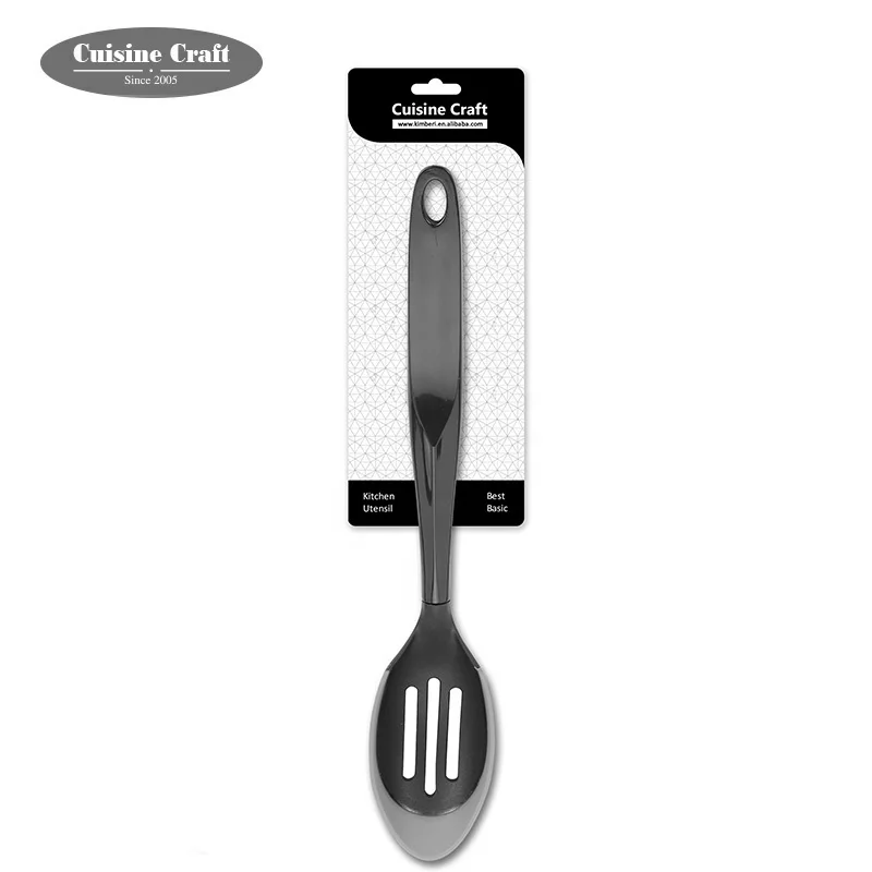 Culinary Edge Better Quality Nylon Solid Spoons with Stainless