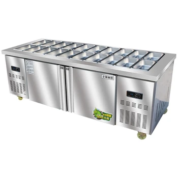 Commercial refrigeration equipment large capacity salad bar freezer Factory Sale  Pizza Prep Table freezer for kitchen