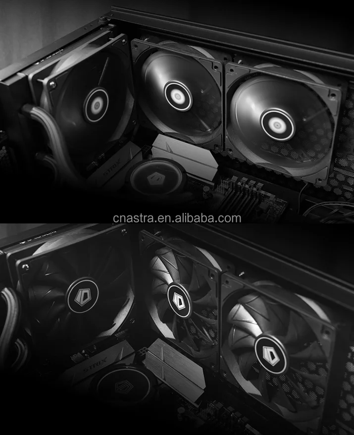 Idcooling Xf12025sdk Sdw White Light Black Pwm Temperature Control Cpu Water Cooling Fan