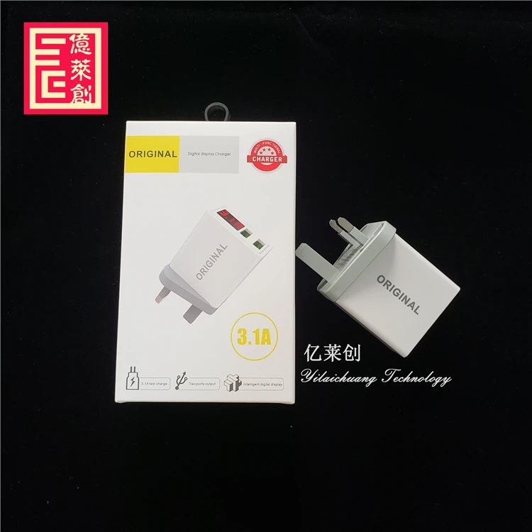 Африканская Лидер продаж быстрое зарядное устройство с 2 Usb-портами 5 В 3 1 А двойное настенное со светодиодным дисплеем для телефона Infinix /Oraimo адаптер путешествий вилкой Стандарта