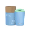 Light blue flip lid coffee cup