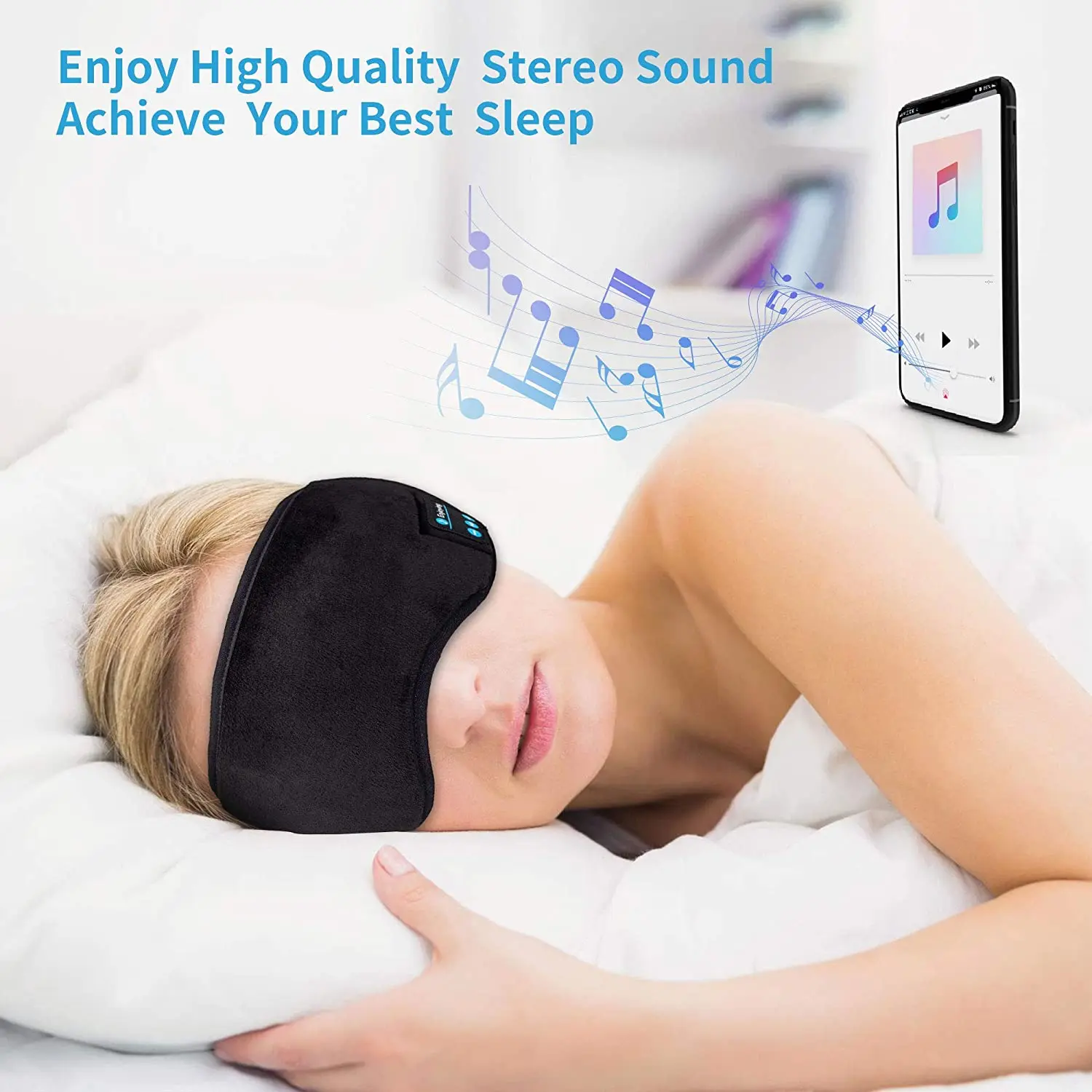 Sleep Headphones Blue Tooth Eye Mask Wireless Blue Tooth Music Travel