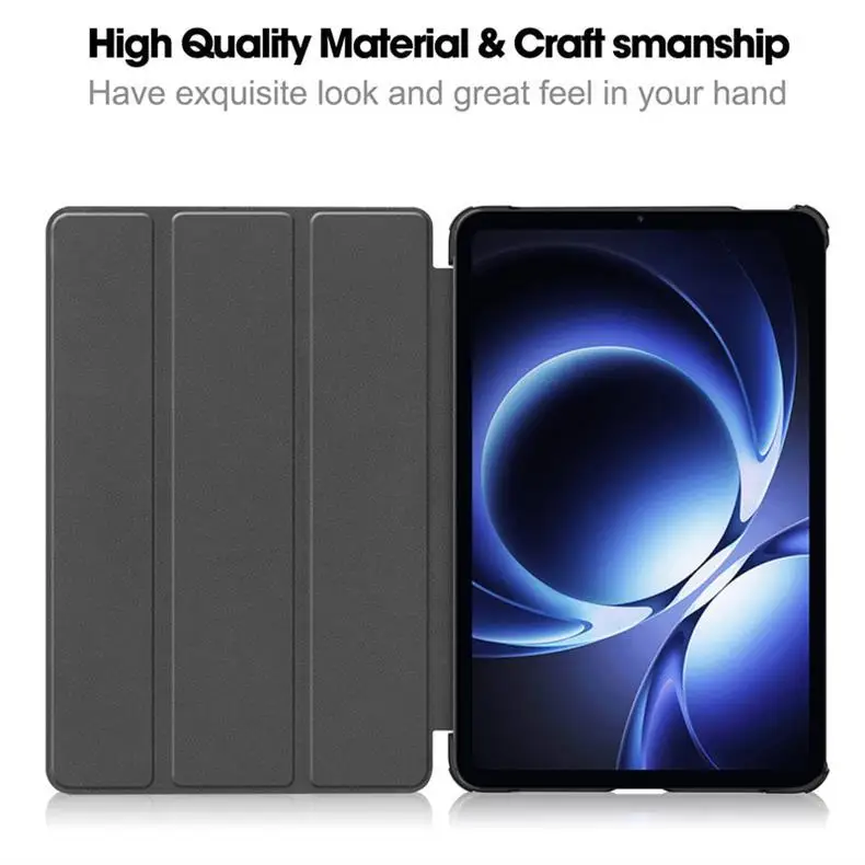 product wholesale customization tri fold kast a ply pu pc leather holder shockproof 88inch tablet case for xiaomi redmi k pad laudtec-6