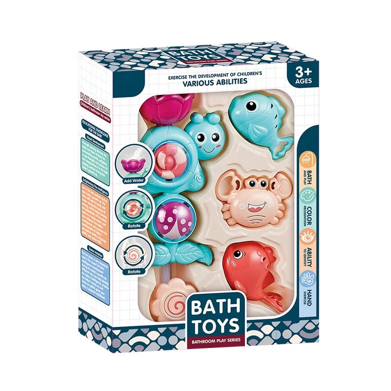 Забавные мыть играть Улитка обернуться удовольствие от игры игрушки для ванной комнаты с водяной пистолет