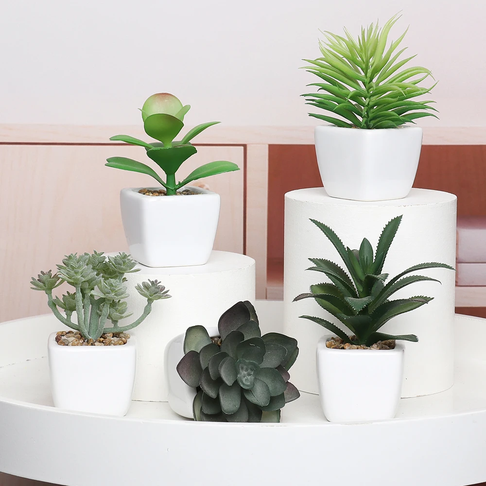 Lot De 18 Plantes Artificielles Succulentes Flocage Sans Pot Mini Fausses Plantes Succulentes Pour Lotus Paysage Décoratif Jardin Arrangement Décor