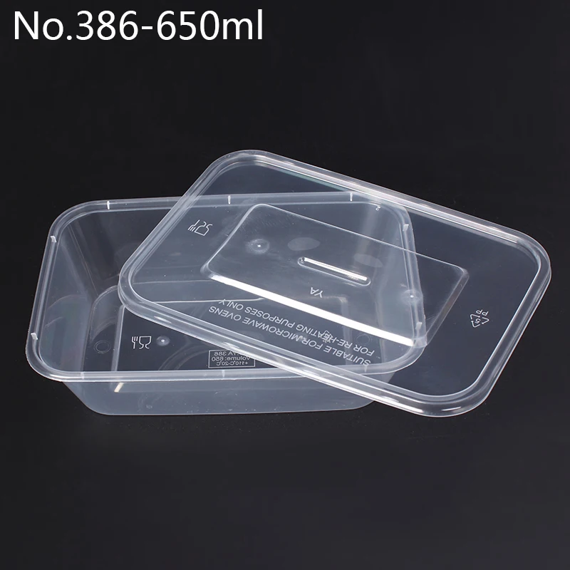 650ml Microwavable Disposable Plastic Container Packing Pp Plastic Meal Prep Containers With 8358