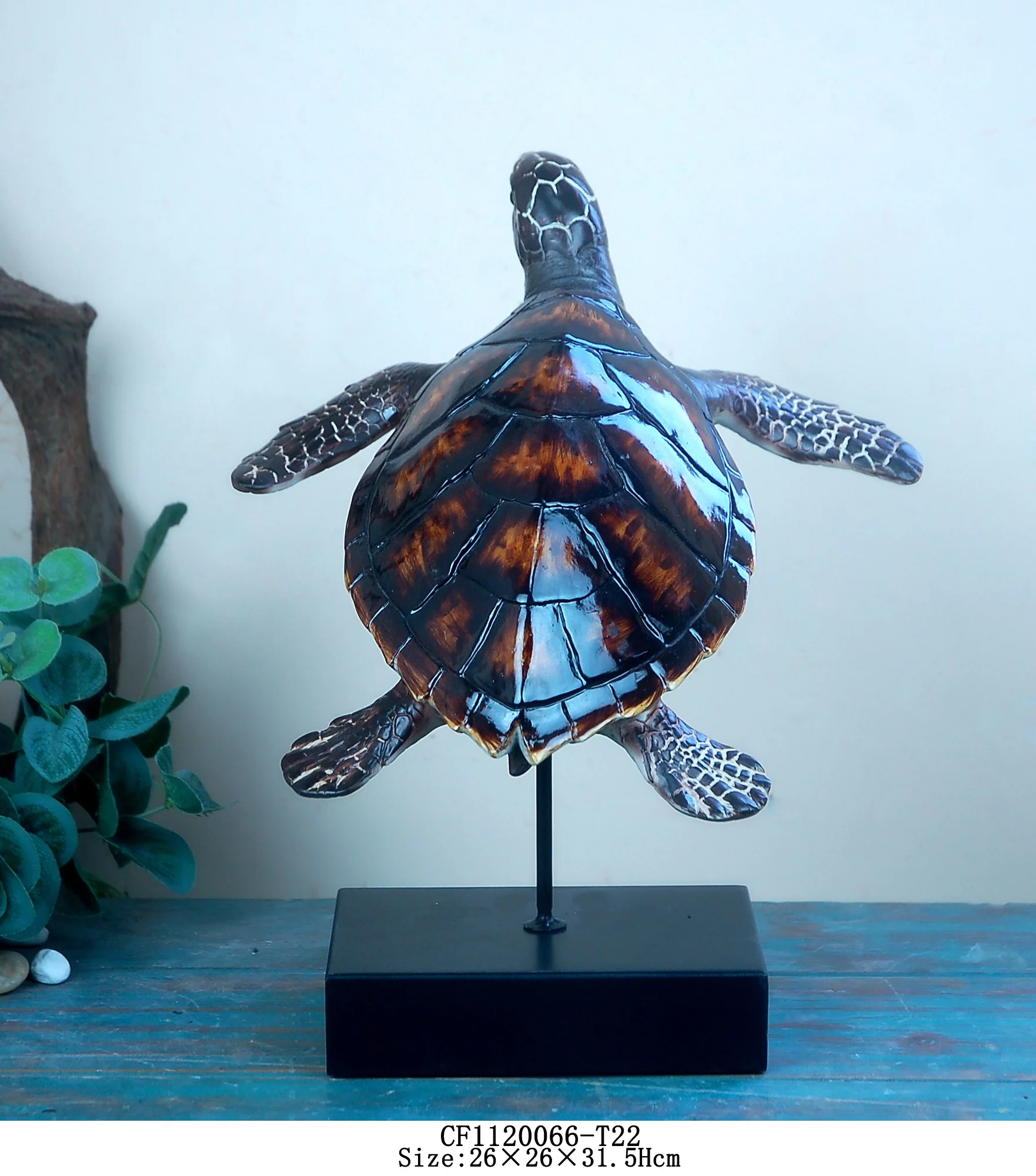 3D Ocean Series Turtle Statue Office Decorative Tabletop For Home Decor