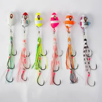 Cheery 100g 150g 200g 250g 300g Squid Skirt Assist Hook Rig Jig Head Fishing Lure Octopus Jigging Rigs – Metal Jig – view 4