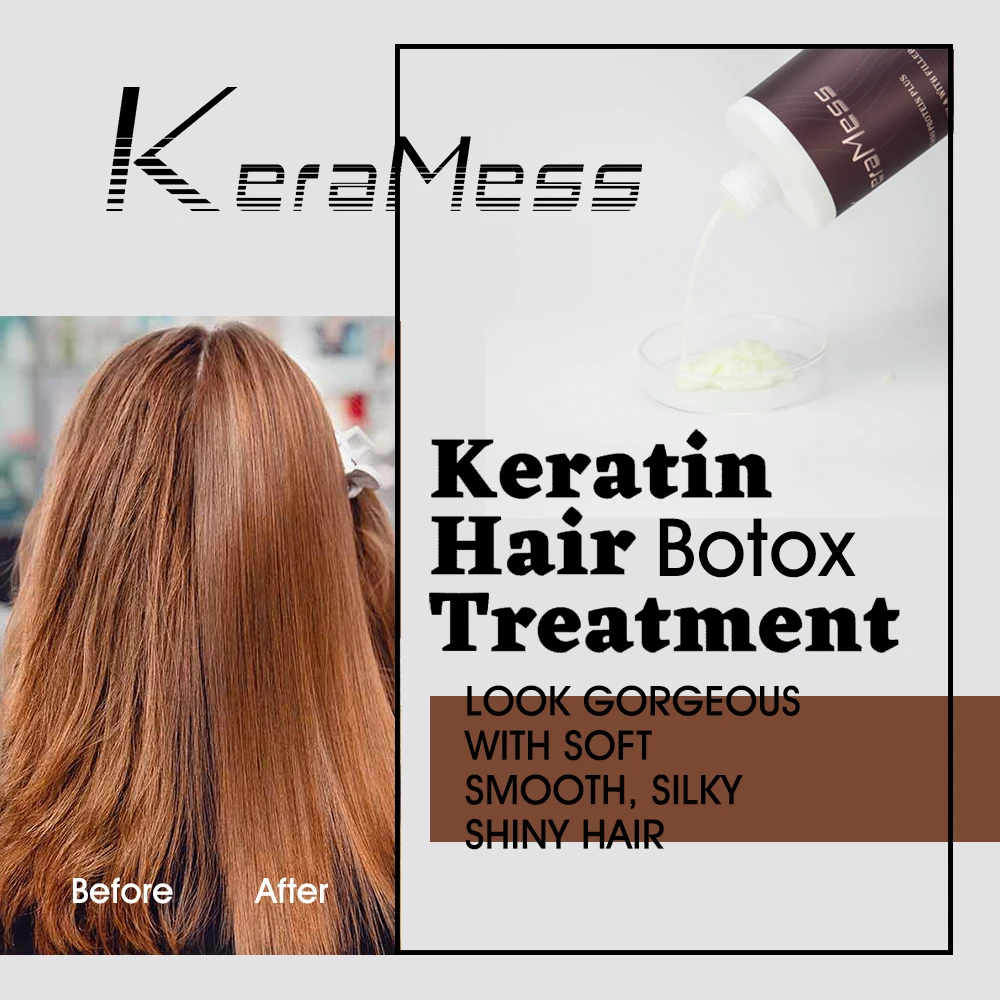 Tratamiento Capilar Profesional de Keratina Italiana Orgánica Pura para  Alisado con Botox