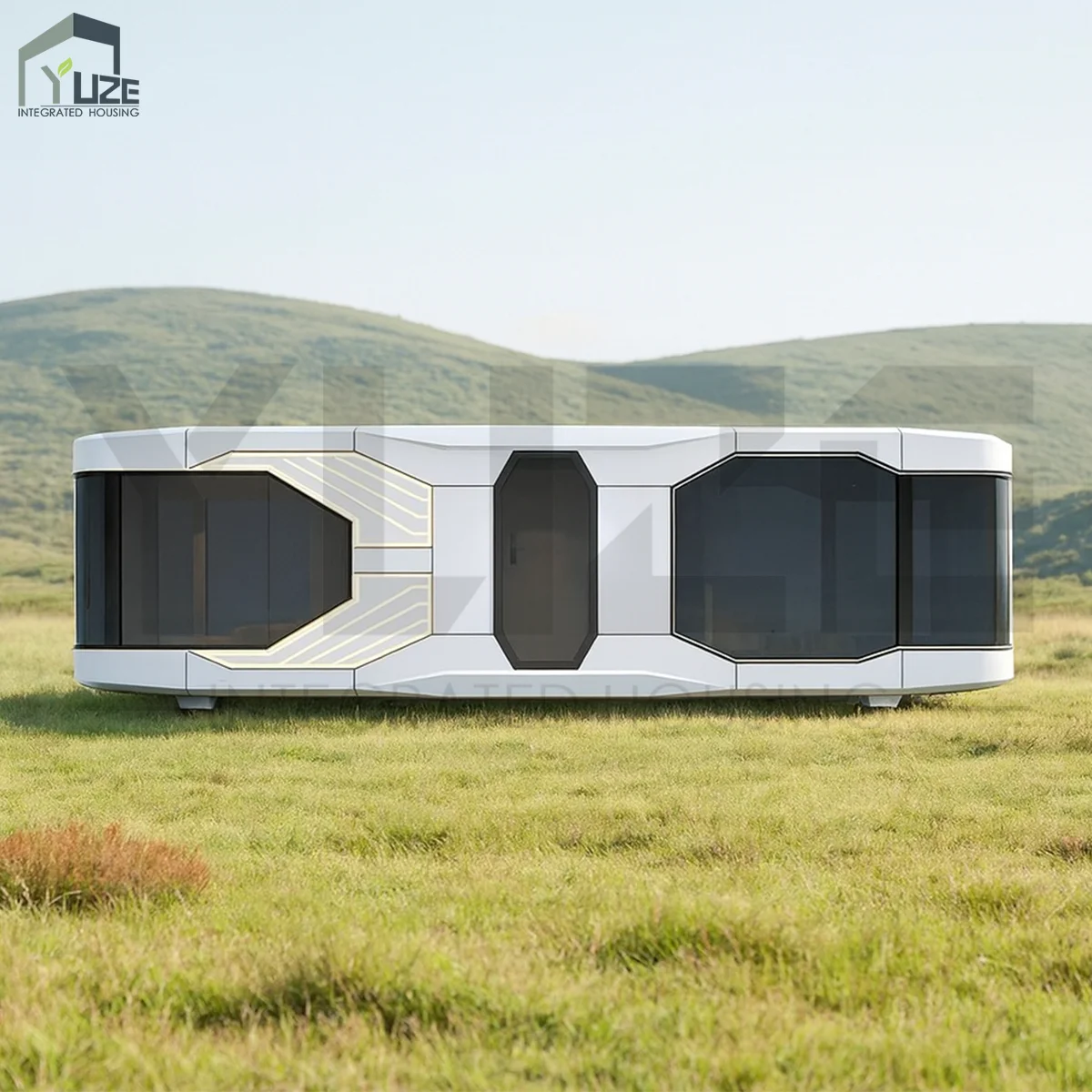 Luxury Customizable Prefab House Smart Interior Space Capsule Pod with Full Living Layout and Balcony