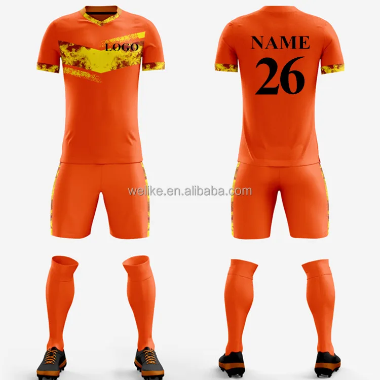 Source Latest football jersey designs,orange soccer shirt,wholesale football  jersey on m.