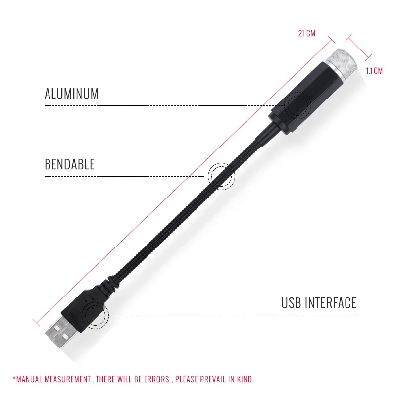 NUZAMAS Proiettore di stelle rosse, luce notturna USB per auto, luci lampeggianti romantiche per interni,con controllo wireless e musica, per auto, camion, camper, barca, roulotte, TV, decorazione