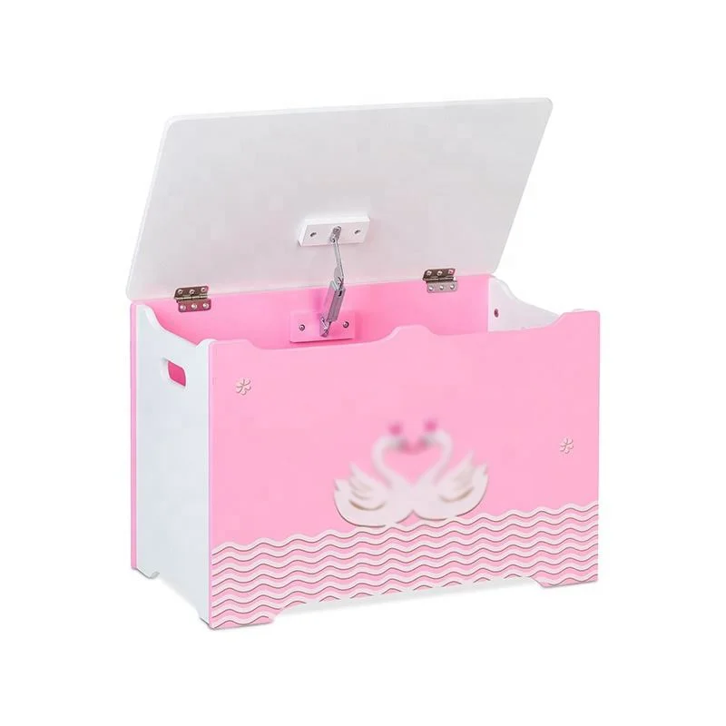 Girls' Pink Kids Furniture Set Swan Pattern Children's Wooden Toy