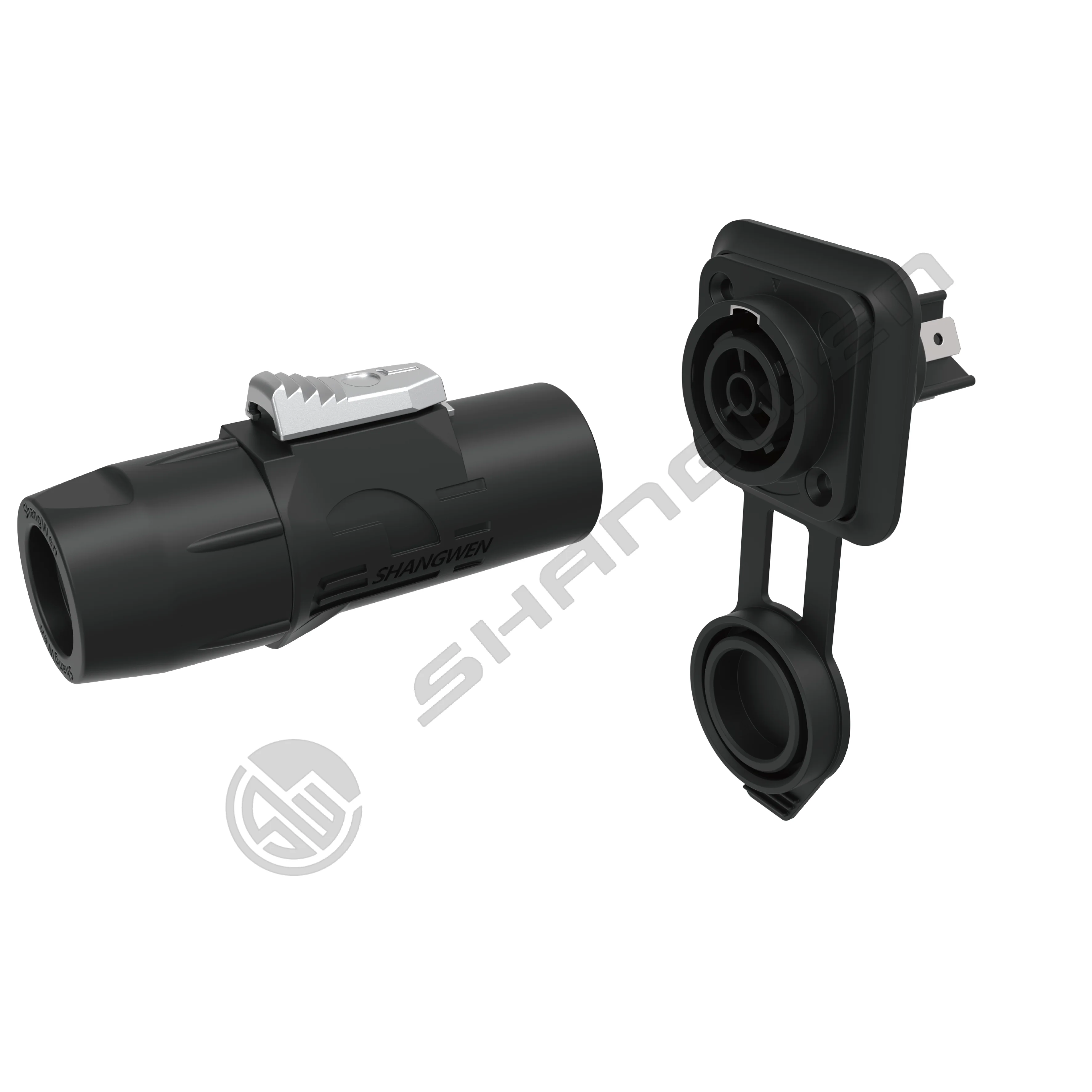 Strong Contact Stability Outdoor Audio Video Power Connection 3 Pin Led Plastic Female Connector