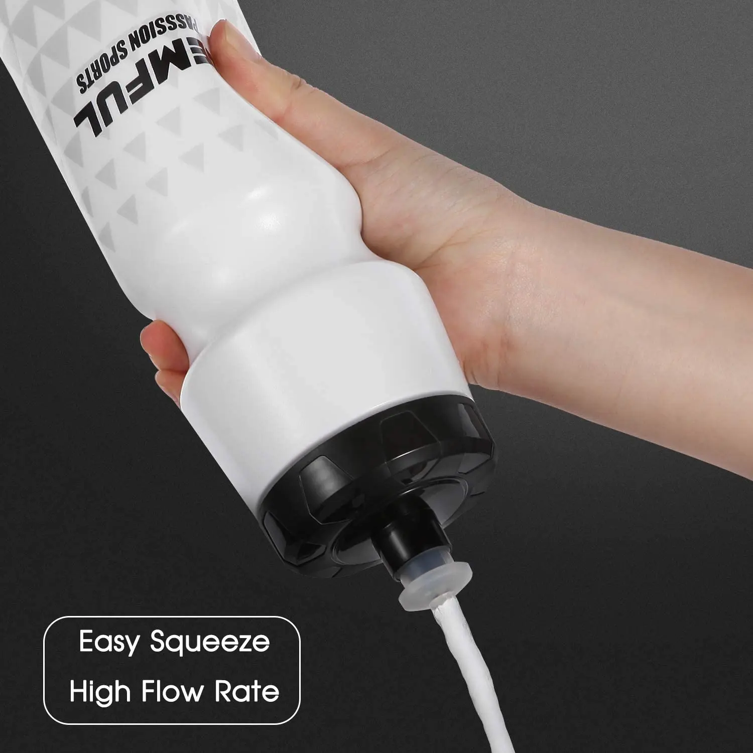Embrava Fantástica Botella De Agua Deportiva – 500 Ml - Ecológica Y Sin Plástico BPA – Permite Un Flujo Rápido, Con Tapa Abatible De Fácil Apertura
