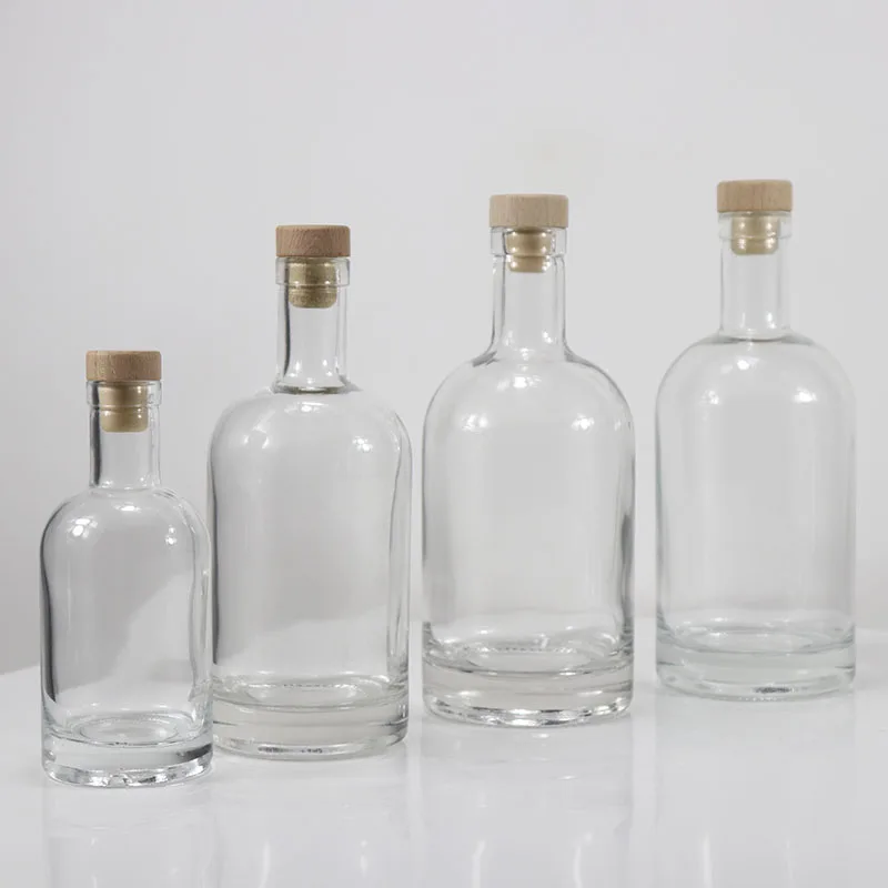 100ml 200ml 375ml 500ml 700ml 750ml 1000ml Clear Empty Custom Glass