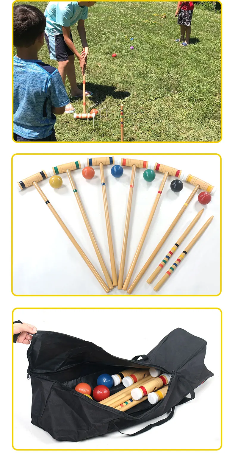 Great Quality Croquet Sets Gate Ball Mallet Entertainment Buy Kids