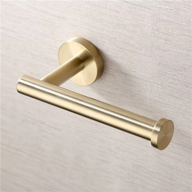 WOOPHEN Toilettenpapierhalter Aus Edelstahl 304 – Gold, 15,2 Cm, Mit Anti-Rutsch-Design