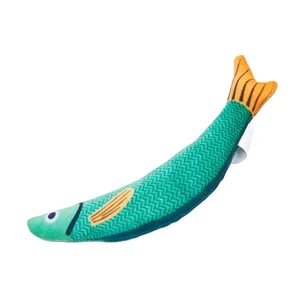 Custom New Pet Interactive Mini Floppy Fish Cat Toy Crinkle Stuffed Catnip Fish Toy Plush Cat Fish Toy