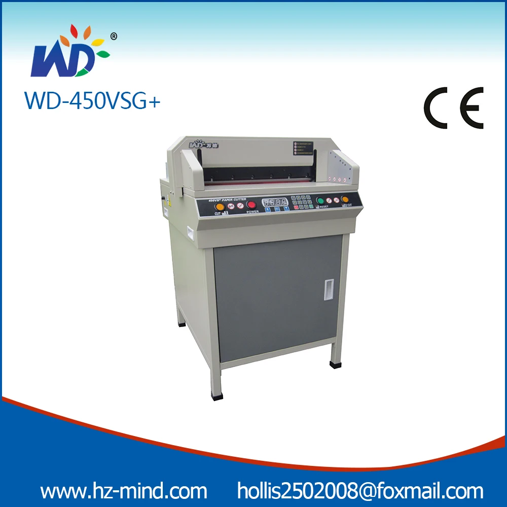 WD-450VSG+ Professional Manufacturer Digital Control 450mm Electric Automatic Paper Guillotine Cutter Cutting Machines