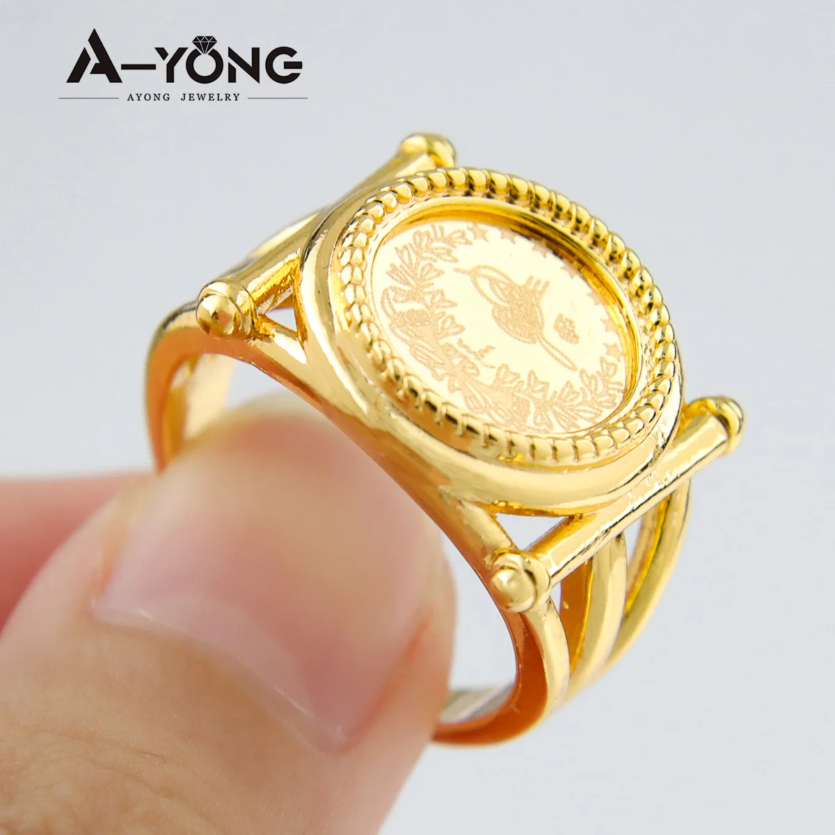 💫 Coin ring 💫 24 carat gold plated This coin is known as “Asarfi”. From  origin it was a golden Arabian trade coin. Back in the... | Instagram