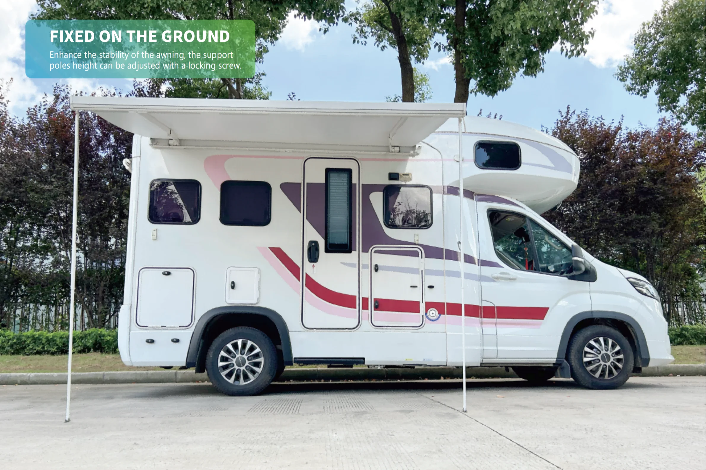 Wareda Motorized Retractable Bus Electric Truck Camper Van Awning with ...