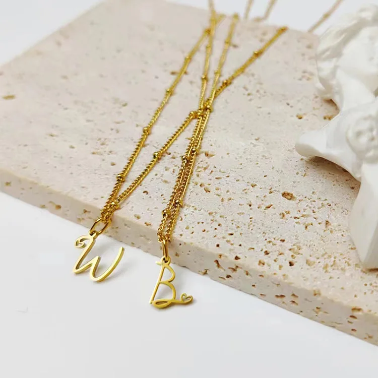 Alphabet Pendant Necklace