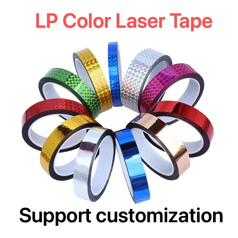 Gold/Silver Colorful Reflective Tape for Wedding DIY Decoration Gift Box Children Laser Tape