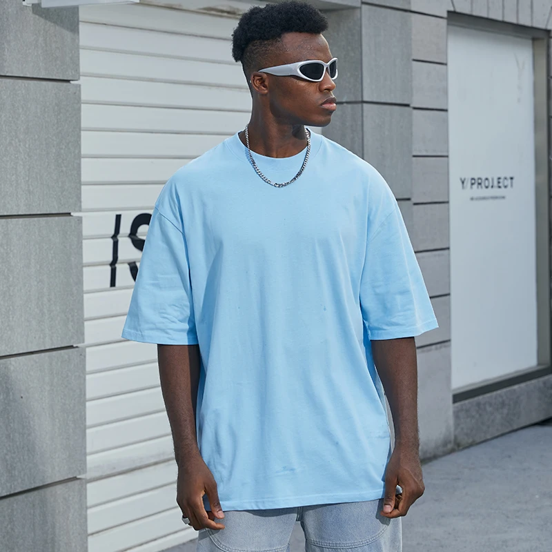 Tシャツ・カットソー OAMC Light-blue cotton oversize t-shirt Blue organic cotton oversized T-shirt with Marni patches | Marni