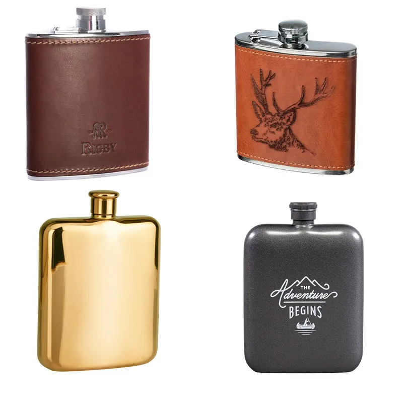 Liquor Flasks 4oz 5oz 6oz 7oz 8oz For Whiskey Stainless Steel 304 Hip