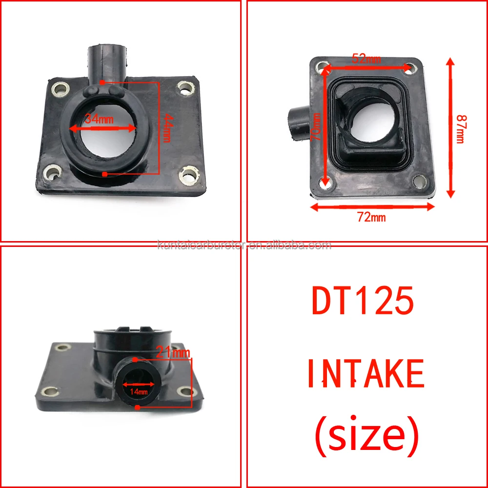 Motorcycle Scooter Carburetor Intake Interface Pipe Joint Manifold Fits for Yamaha DT125 DT175 DT180 Fuel System Spare Parts