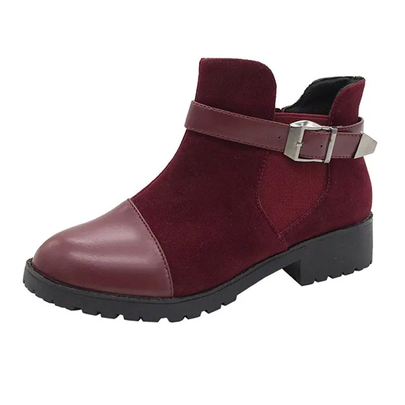 Botas Cortas De Ante Impermeables Para Mujer,Botines De Goma,Con  Hebilla,Color Negro,Nueva Tendencia - Buy Mujer Botas De Moda,Negro De Las Mujeres  Botas De Gamuza,Las Mujeres De Invierno Botas De Moda Product on