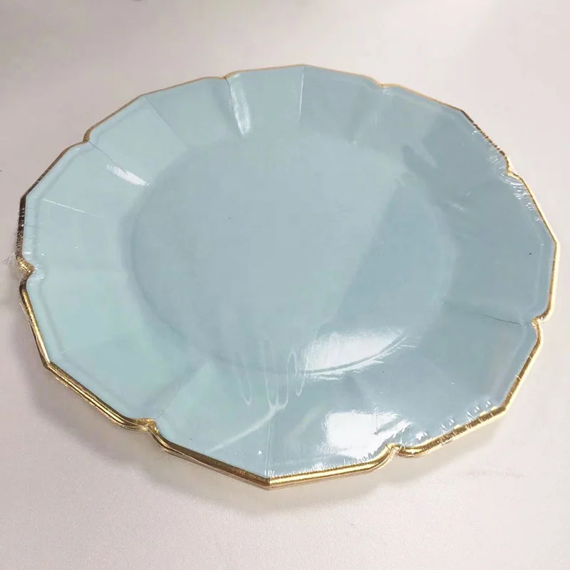 Platos de fiesta desechables biodegradables de lujo 2025 para